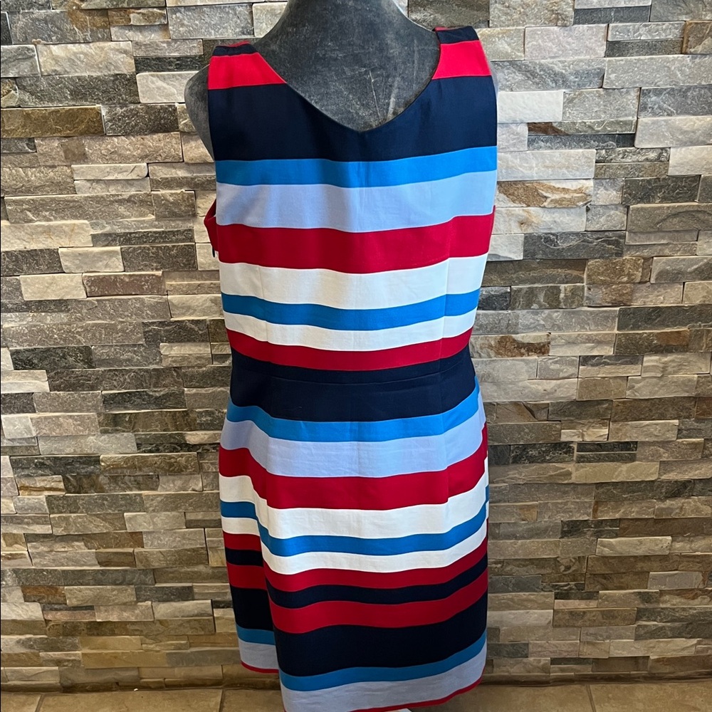Tommy Hilfiger Red, White & Blue Striped Sleeveless Dress - Picture 6 of 14
